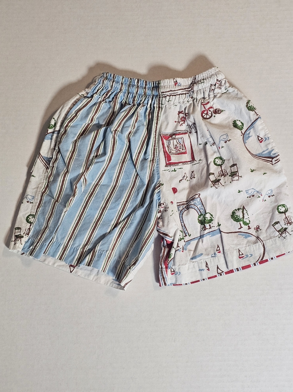 Toddler Pippers Cotton Stripe Park Print Pull On Shorts Size 2